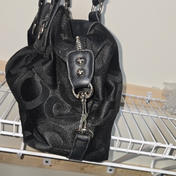 Coach Black Signature Satchel - Picture 7 of 15